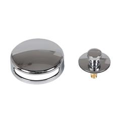 Snap-On Bathtub Faceplate with Lift and Turn Stopper in Chrome Plated