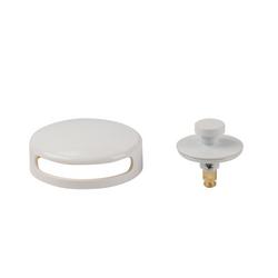 Snap-On Bathtub Faceplate with Lift and Turn Stopper in White