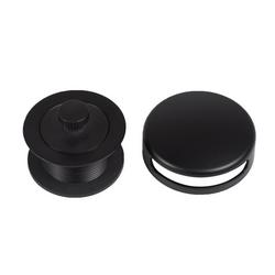 Lift and Turn Bathtub Trim Kit with Snap-On Faceplate in Matte Black