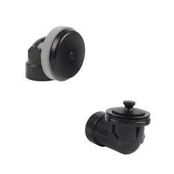 Push/Pull ABS Schedule 40 Half Bath Waste Kit in Matte Black