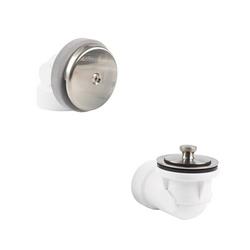 Push/Pull PVC Schedule 40 Half Bath Waste Kit in Brushed Nickel