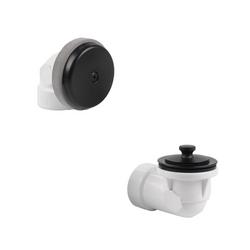 Push/Pull PVC Schedule 40 Half Bath Waste Kit in Matte Black