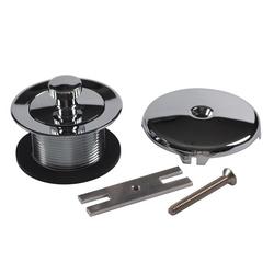 Lift and Turn Bathtub Trim Kit with One-Hole Faceplate and Conversion Bar in Chrome Plated