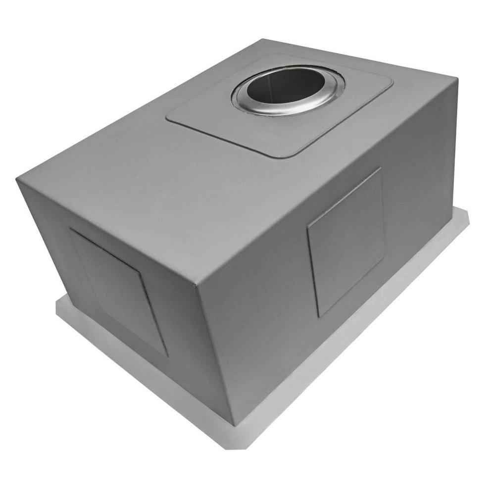 GRAVENA 14" UNDERMOUNT SINGLE BASIN 16 GAUGE STAINLESS STEEL KITCHEN SINK WITH BASIN RACK AND BASKET STRAINER 