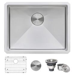 23 in. Undermount Stainless Steel Single Bowl Kitchen Sink