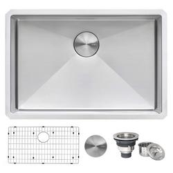 28 in. Undermount Stainless Steel Single Bowl Kitchen Sink