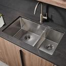 33" UNDERMOUNT DUAL BASIN STAINLESS STEEL KITCHEN SINK WITH SOUND DAMPENING 