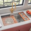 ROMA 33-1/2" UNDERMOUNT SINGLE BASIN STAINLESS STEEL KITCHEN SINK WITH SOUND DAMPENING 