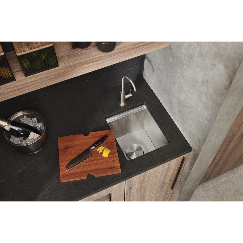 ROMA 15" UNDERMOUNT SINGLE BASIN STAINLESS STEEL KITCHEN SINK 