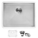 23 in. Undermount Stainless Steel Laundry Sink with Basin Rack and Basket Strainer