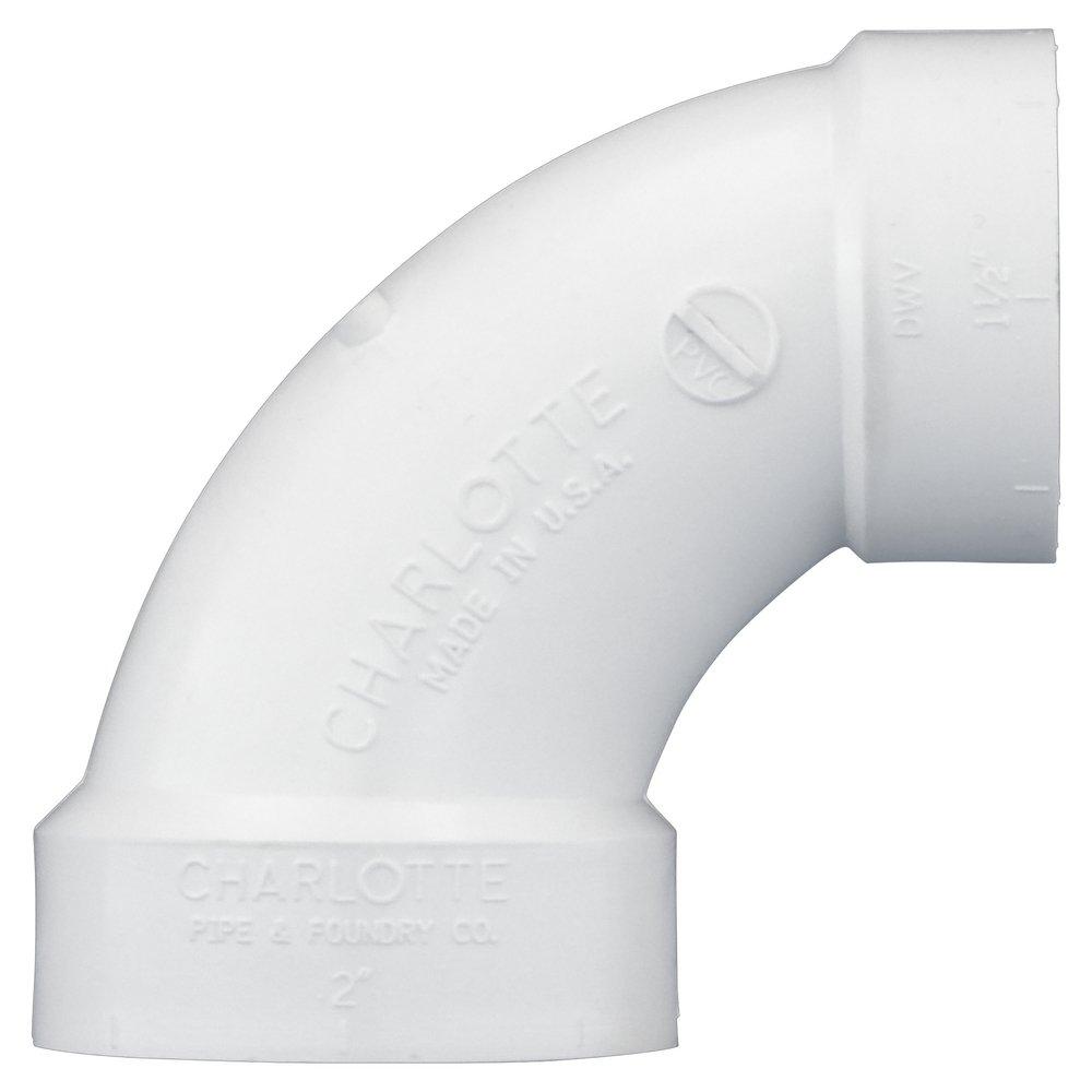 White PVC DWV 90&deg; Elbow 