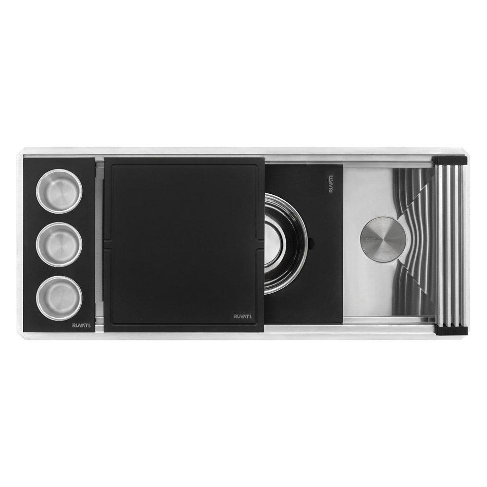 DUAL-TIER NOVA 45" WIDE WORKSTATION WITH UNDERMOUNT SINK 