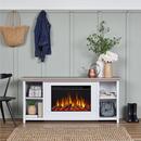 TRAMORE 5,100 BTU 62 INCH WIDE MEDIA CONSOLE ELECTRIC FIREPLACE WITH REMOTE CONTROL 