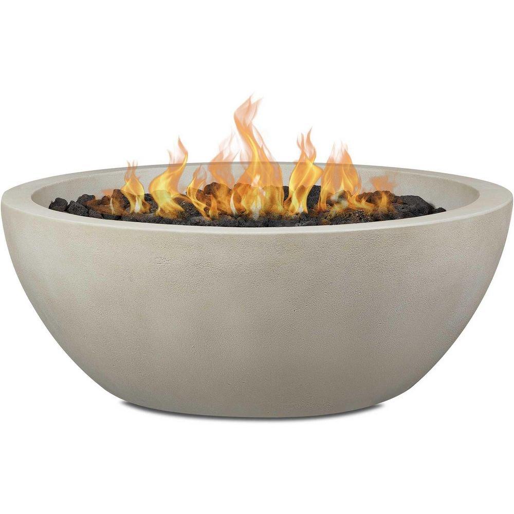 REDDING 42 INCH WIDE 60,000 BTU FREESTANDING NATURAL GAS ROUND BOWL FIRE PIT BY JENSEN CO. 