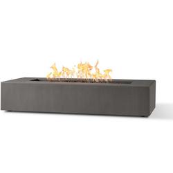 ESTES LOW RECTANGLE PROPANE FIRE TABLE IN CARBON BY JENSEN CO.