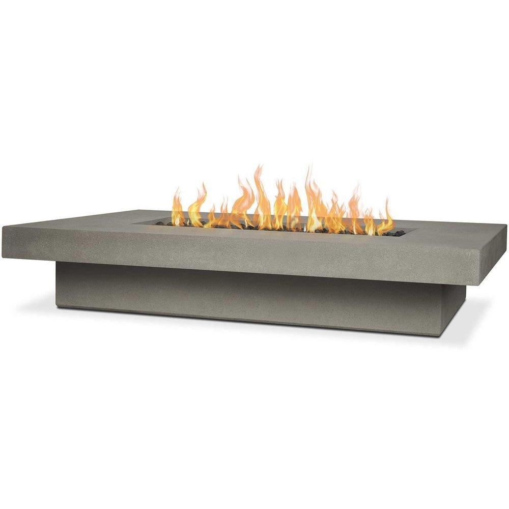 BIDWELL 72 INCH WIDE 65000 BTU FREE STANDING LIQUID PROPANE RECTANGULAR TABLE FIRE PIT BY JENSEN CO. 