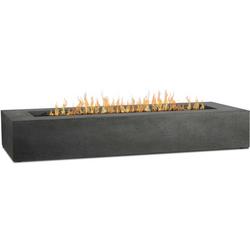 ALMANOR 72 INCH WIDE 120,000 BTU FREE STANDING LIQUID PROPANE RECTANGULAR TABLE FIRE PIT BY JENSEN CO.