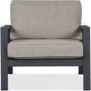 AEGEAN 30" WIDE ALUMINUM FRAMED OLEFIN OUTDOOR LOUNGE CHAIR WITH REMOVABLE TAN CUSHION COVERS 