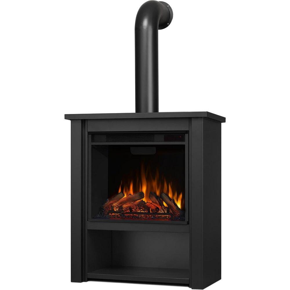 HOLLIS 4,780 BTU 32 INCH WIDE FREE STANDING ELECTRIC FIREPLACE WITH LED DISPLAY 