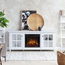NORWELL 73" WIDE 5,100 BTU MEDIA CONSOLE ELECTRIC FIREPLACE WITH MULTIPLE FLAME COLORS 