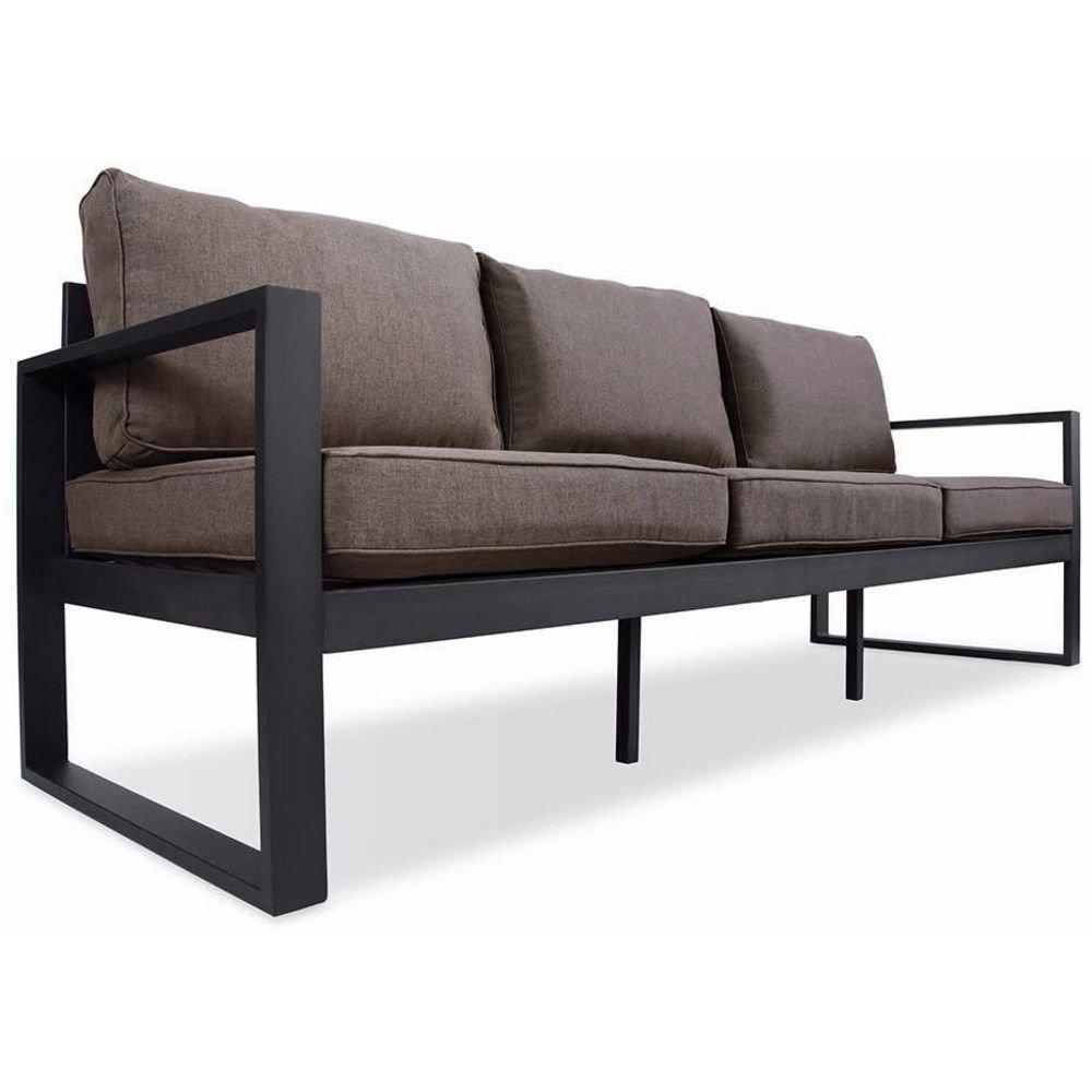 BALTIC OUTDOOR LIVING 81-1/2 INCH LONG ALUMINUM FRAME OUTDOOR SOFA WITH ACRYLIC-COVERED FOAM CUSHIONS 