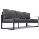 BALTIC OUTDOOR LIVING 81-1/2 INCH LONG ALUMINUM FRAME OUTDOOR SOFA WITH ACRYLIC-COVERED FOAM CUSHIONS 
