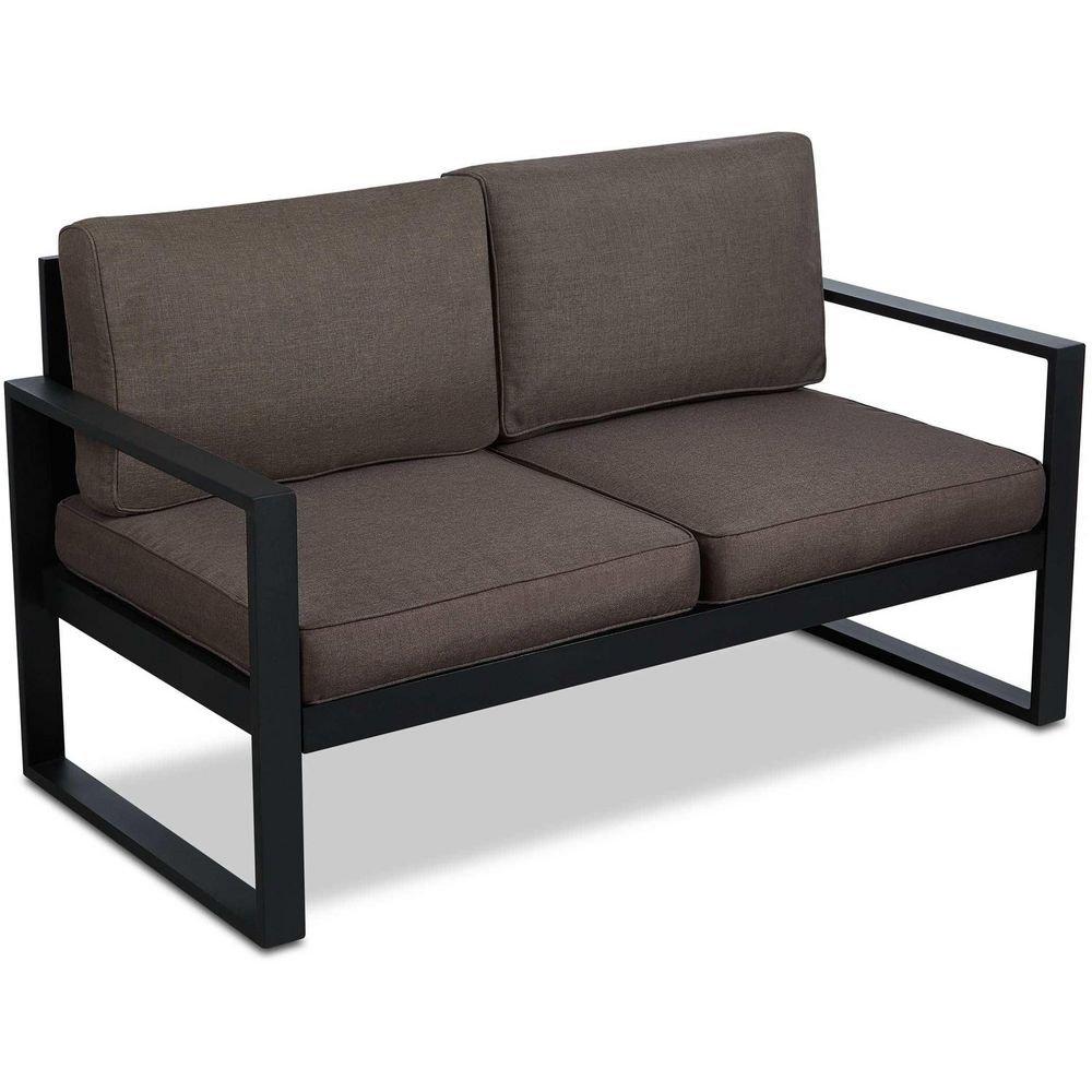 BALTIC 55 INCH ALUMINUM FRAMED FABRIC OUTDOOR LOVESEAT 