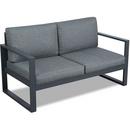 BALTIC 55 INCH ALUMINUM FRAMED FABRIC OUTDOOR LOVESEAT 