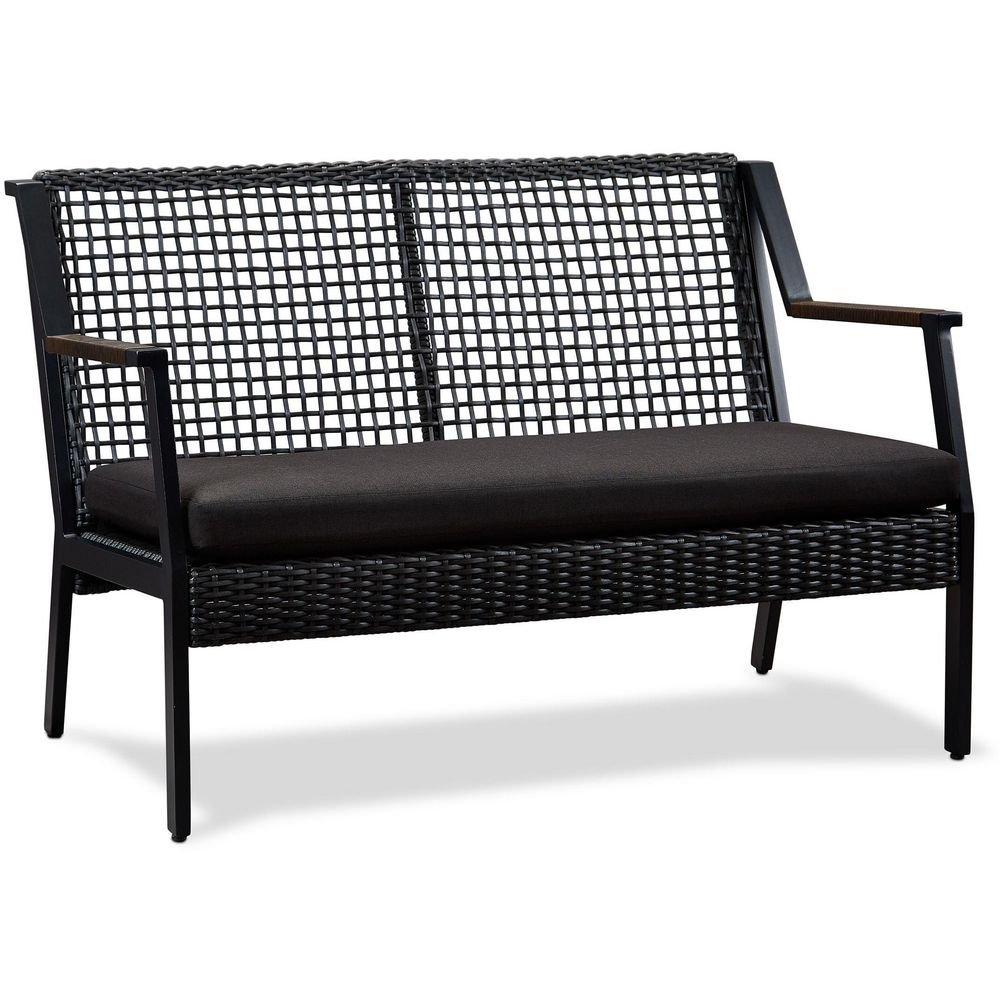 CALVIN 46.5 INCH ALUMINUM FRAMED WICKER OUTDOOR LOVESEAT 