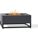 BLAKE 36" WIDE 50000 BTU FREE STANDING SQUARE TABLE FIRE PIT WITH STORAGE COVER 