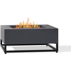 BLAKE 36" WIDE 50000 BTU FREE STANDING SQUARE TABLE FIRE PIT WITH STORAGE COVER