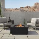 AEGEAN 36 INCH WIDE 50,000 BTU FREESTANDING LIQUID PROPANE / NATURAL GAS SQUARE TABLE FIRE PIT 