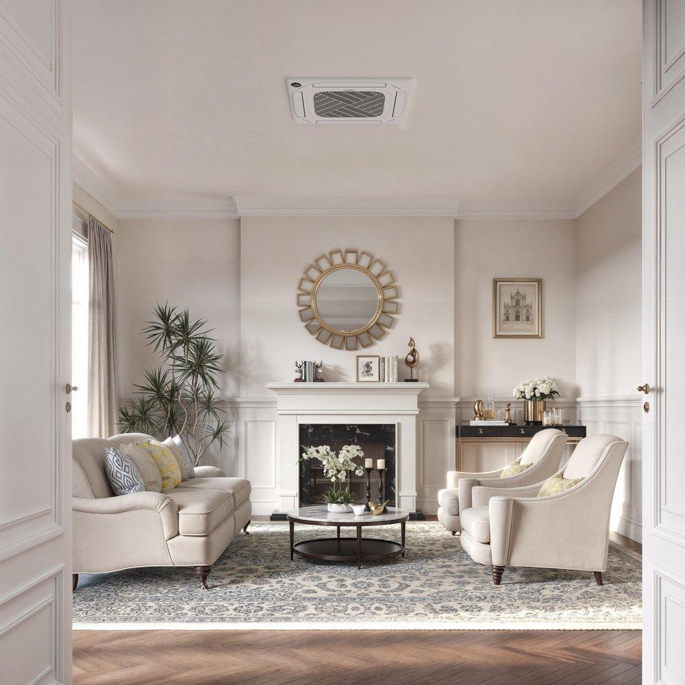 9,000/12,000 BTU - Indoor - Ceiling Cassette - Mini-Split - R-454B 