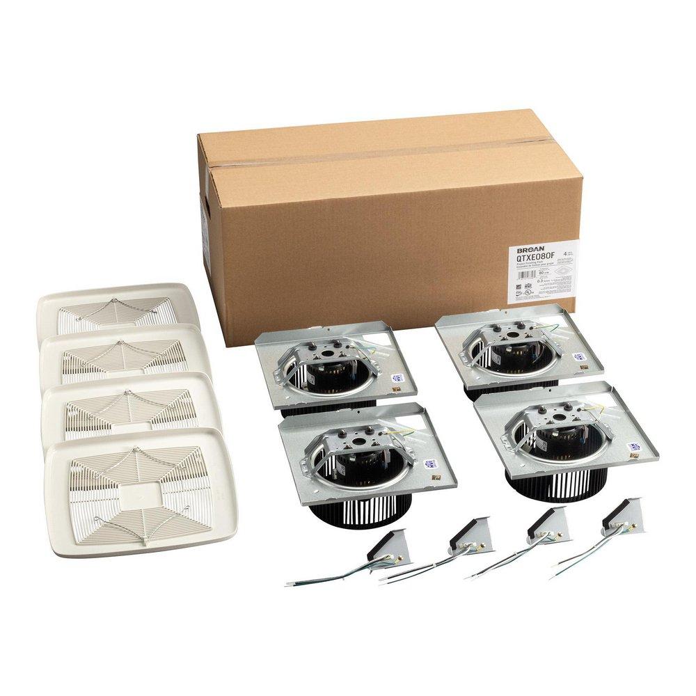 80 CFM VENTILATION FAN WITH WHITE GRILLE 0.3 SONES ENERGY STAR CERTIFIED FINISHED PACK 