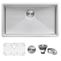33 in. Undermount Stainless Steel Single Bowl Kitchen Sink