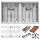 33 in. Undermount Stainless Steel Double Bowl Kitchen Sink