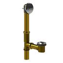 16 in. Brass Push-Pull Drain in Chrome Plated