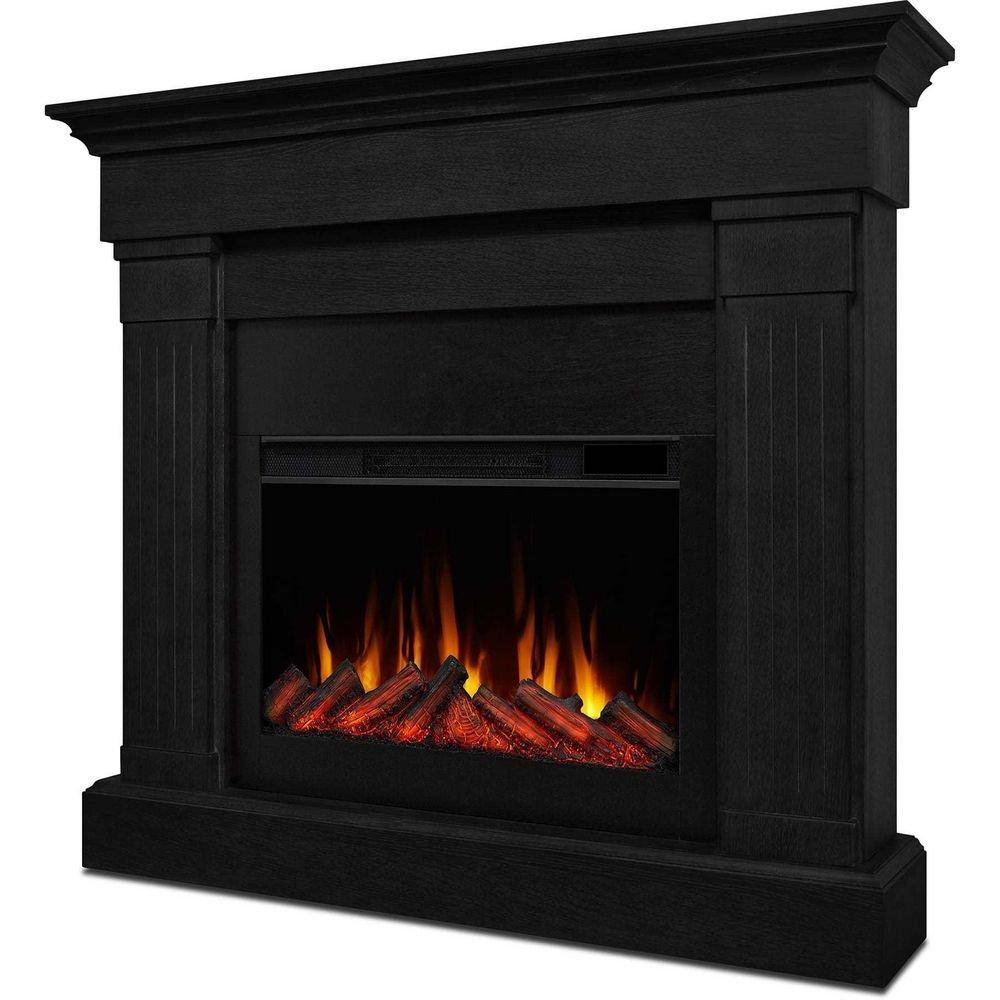CRAWFORD 48 INCH WIDE 5100 BTU / 1400W FREE STANDING MANTEL ELECTRIC FIREPLACE 