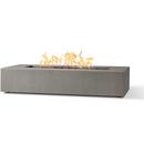 ESTES LOW RECTANGLE NATURAL GAS FIRE TABLE IN CARBON BY JENSEN CO. 