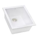 15 X 17 INCH GRANITE COMPOSITE UNDERMOUNT SINGLE BOWL WET BAR PREP SINK - ARCTIC WHITE - RVG2016WH 