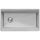 33-INCH WORKSTATION TWO-TIERED DOUBLE LEDGE KITCHEN SINK UNDERMOUNT 16 GAUGE STAINLESS STEEL - RVH6222ST 