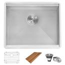 21 X 19 X 12 INCH DEEP LAUNDRY UTILITY WORKSTATION SINK UNDERMOUNT 16 GAUGE - RVU6321 