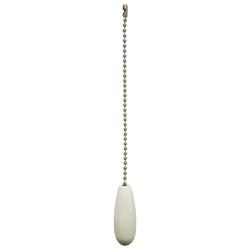 White Finish Chain Tassel, 4 Pack