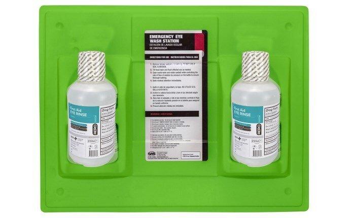 Personal Emergency Eyewash Dual-Bottle 16oz. Station in Green 