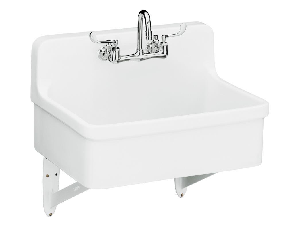 KOHLER White 30 x 22 in. Vitreous China Scrub Laundry Sink 