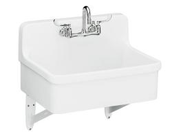 30 x 22 in. Vitreous China Scrub Laundry Sink White