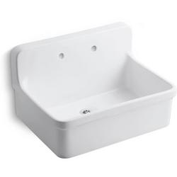 30 x 22 in. Vitreous China Scrub Laundry Sink White