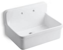 30 x 22 in. Vitreous China Scrub Laundry Sink White