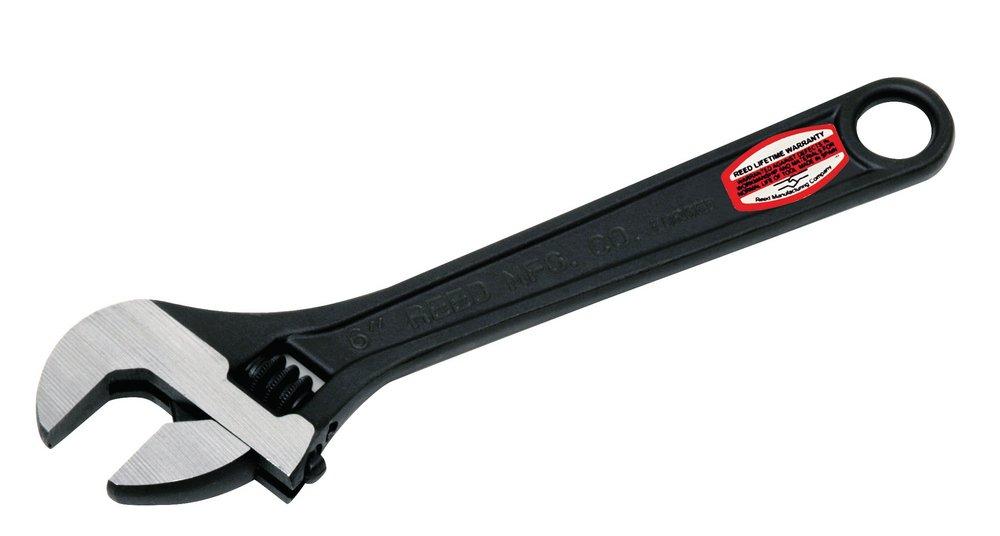 REED Black 6-1/8 in Adjustable Wrench 