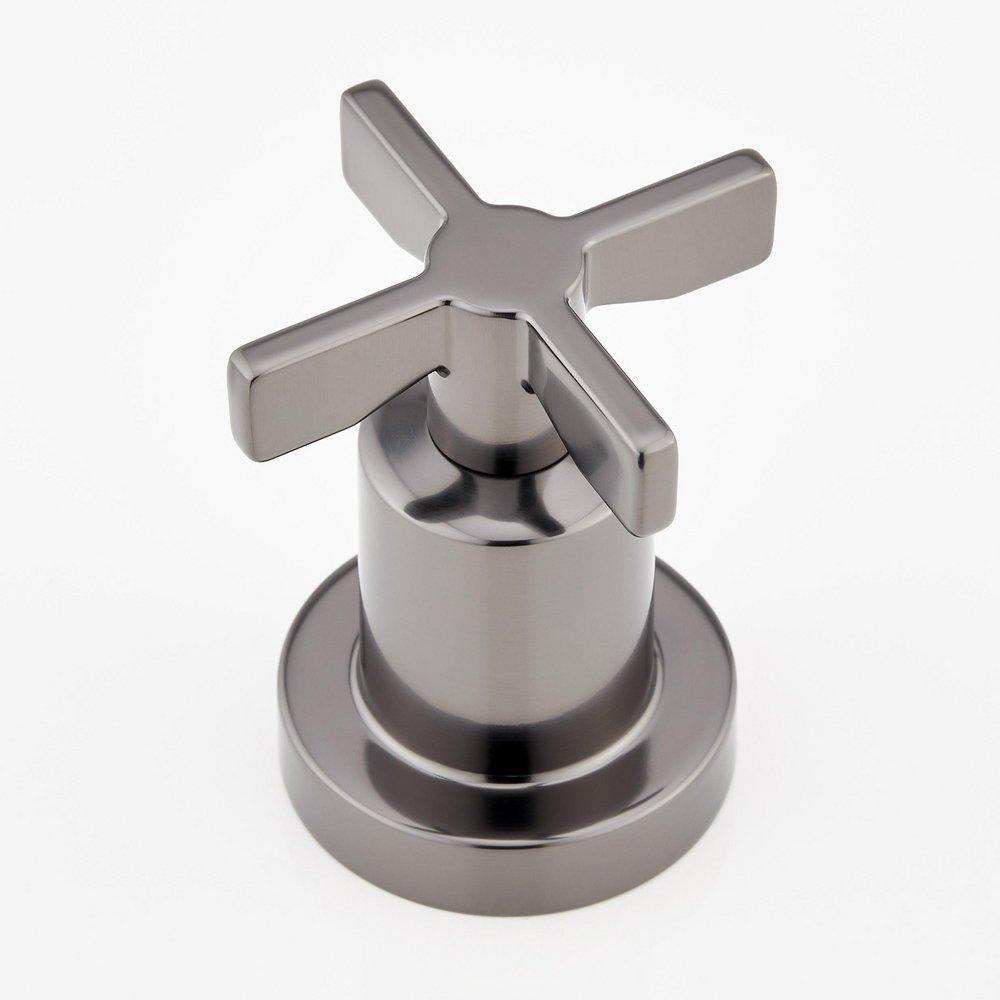 Signature Hardware Gunmetal Two Handle Roman Tub Faucet with Hand Shower (Trim Only) 